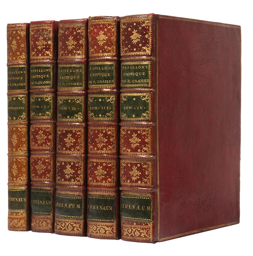 Papillons Exotiques by Pieter Cramer and Caspar Stoll printed in Amsterdam & Utrecht in 1779 in 5 volumes