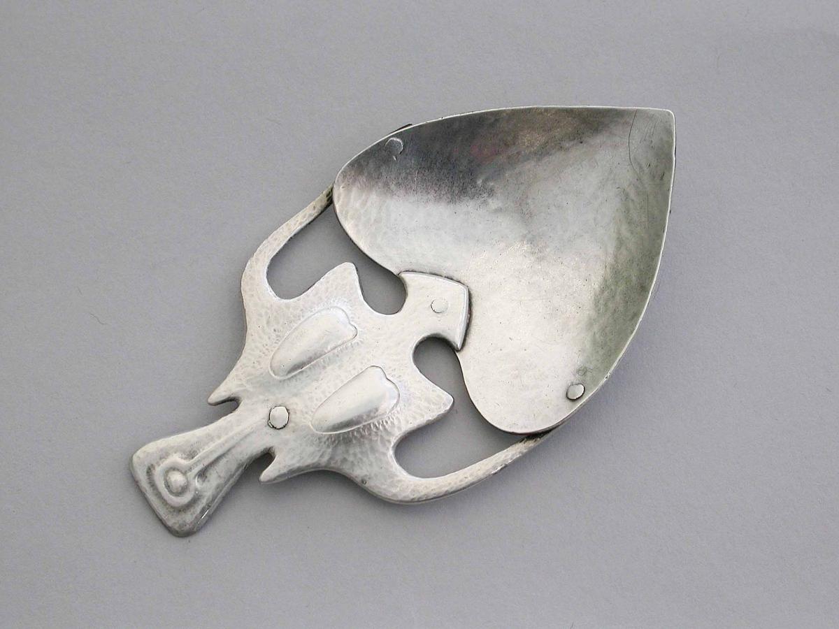 Arts & Crafts Silver Caddy Spoon - Oliver Baker