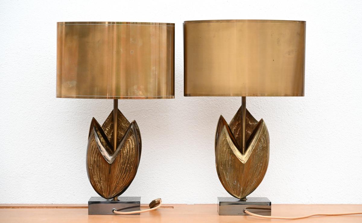 Pair of “Cythere” table lamps by Chrystiane Charles for Maison Charles