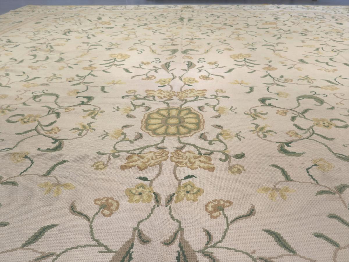 Very Large Antique Portuguese Needlepoint Carpet
