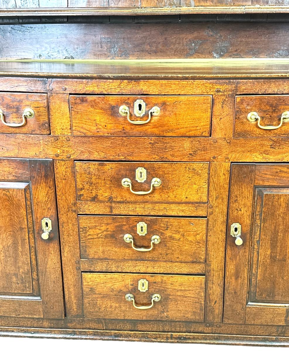 18th Century Georgian Oak Dresser With Rack