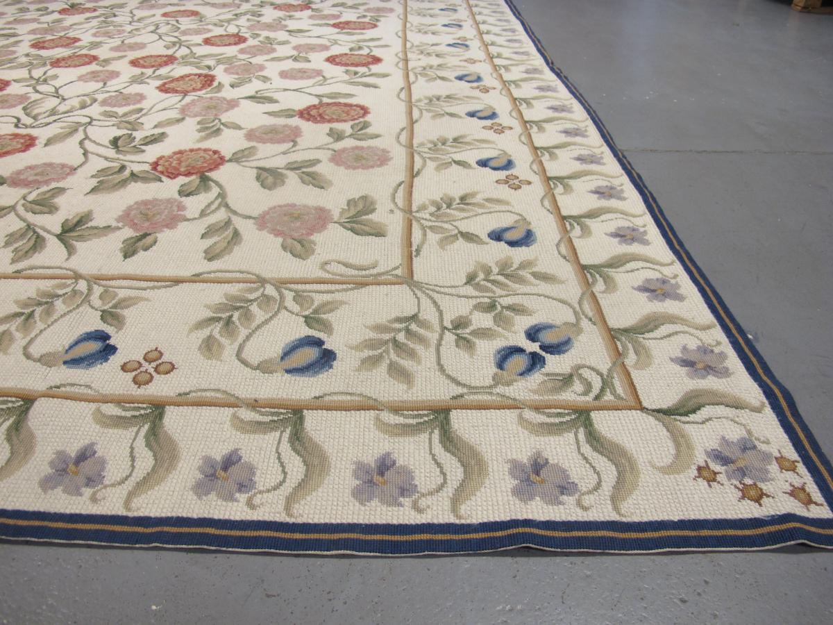 Vintage Portuguese Needlepoint Carpet