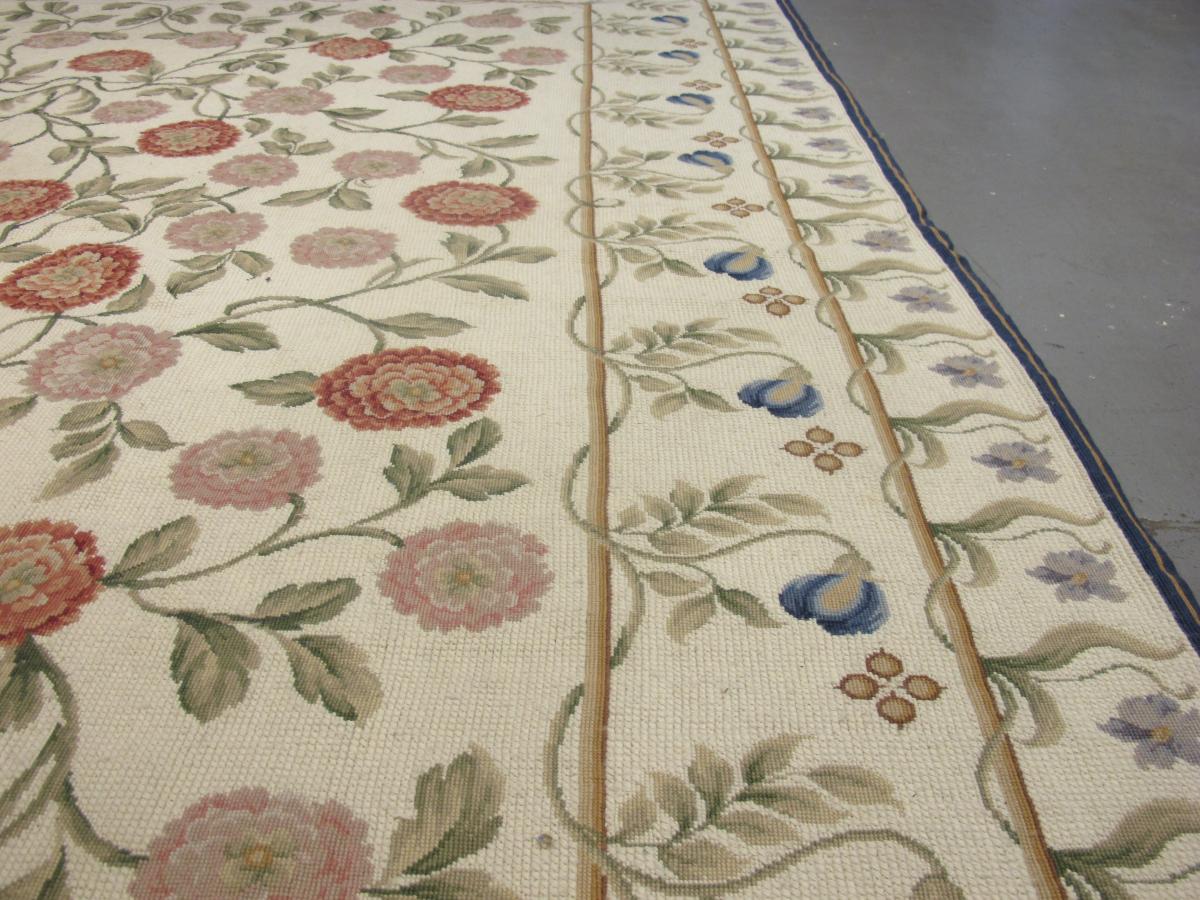 Vintage Portuguese Needlepoint Carpet
