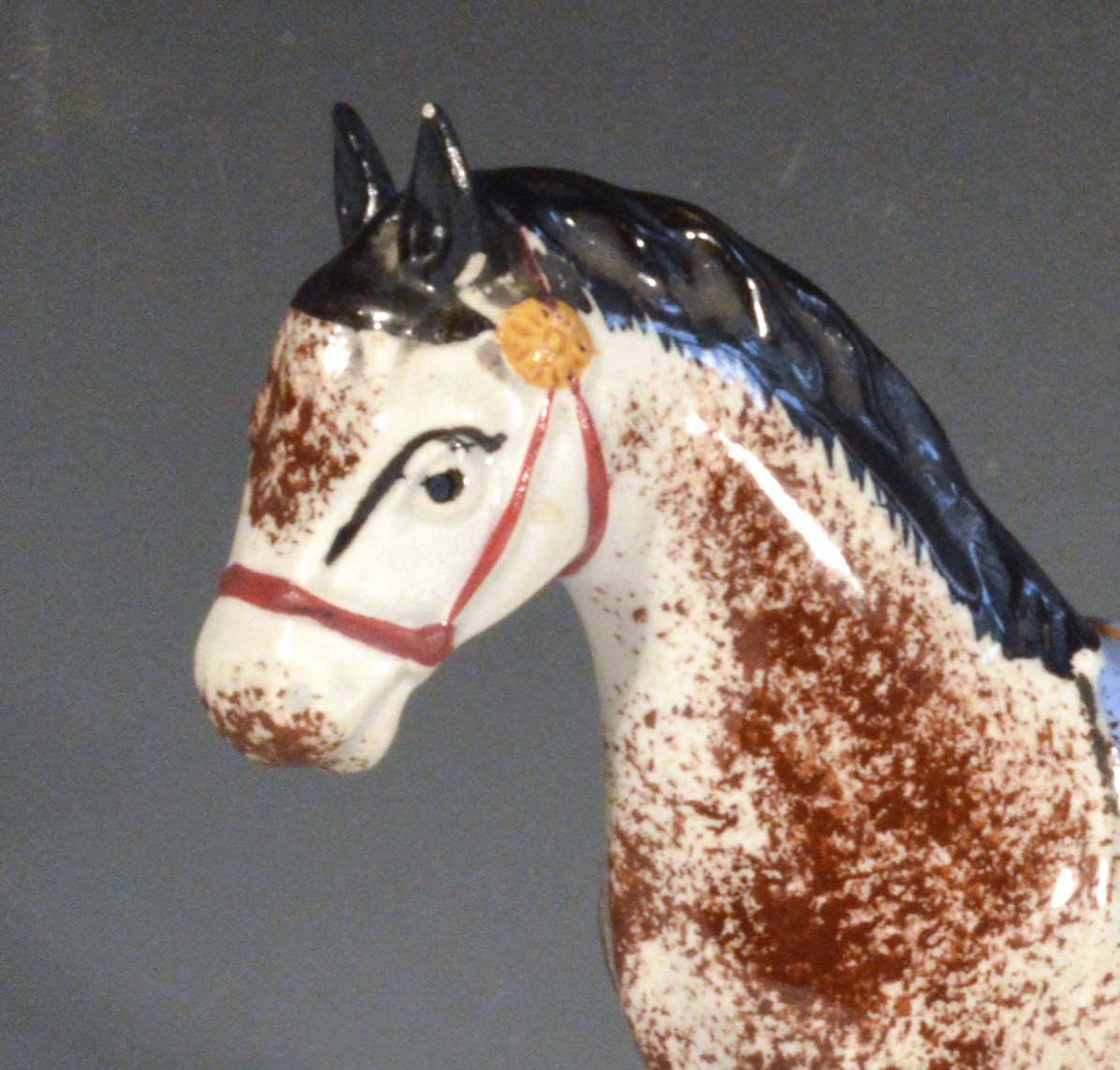 Newcastle Prattware Pottery Model of a Horse