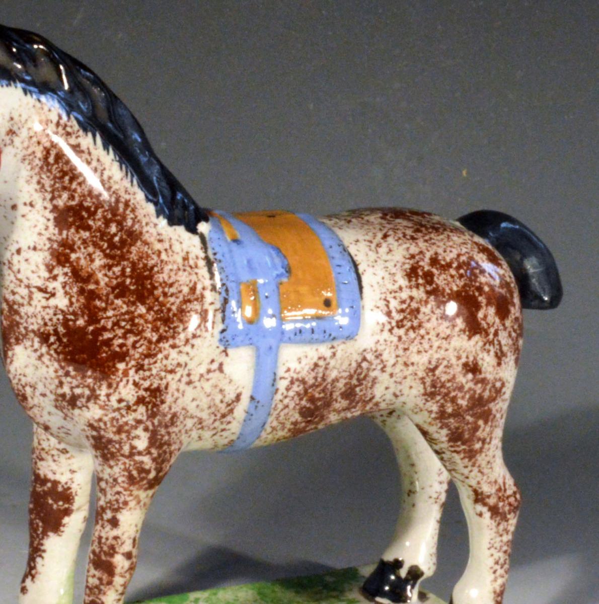 Newcastle Prattware Pottery Model of a Horse