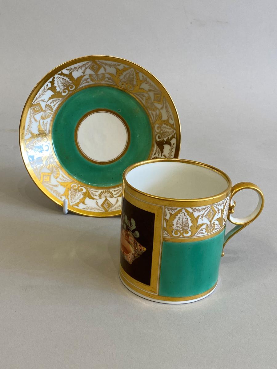 A Barr Flight & Barr Worcester Porcelain Can & Saucer, Circa 1807-13