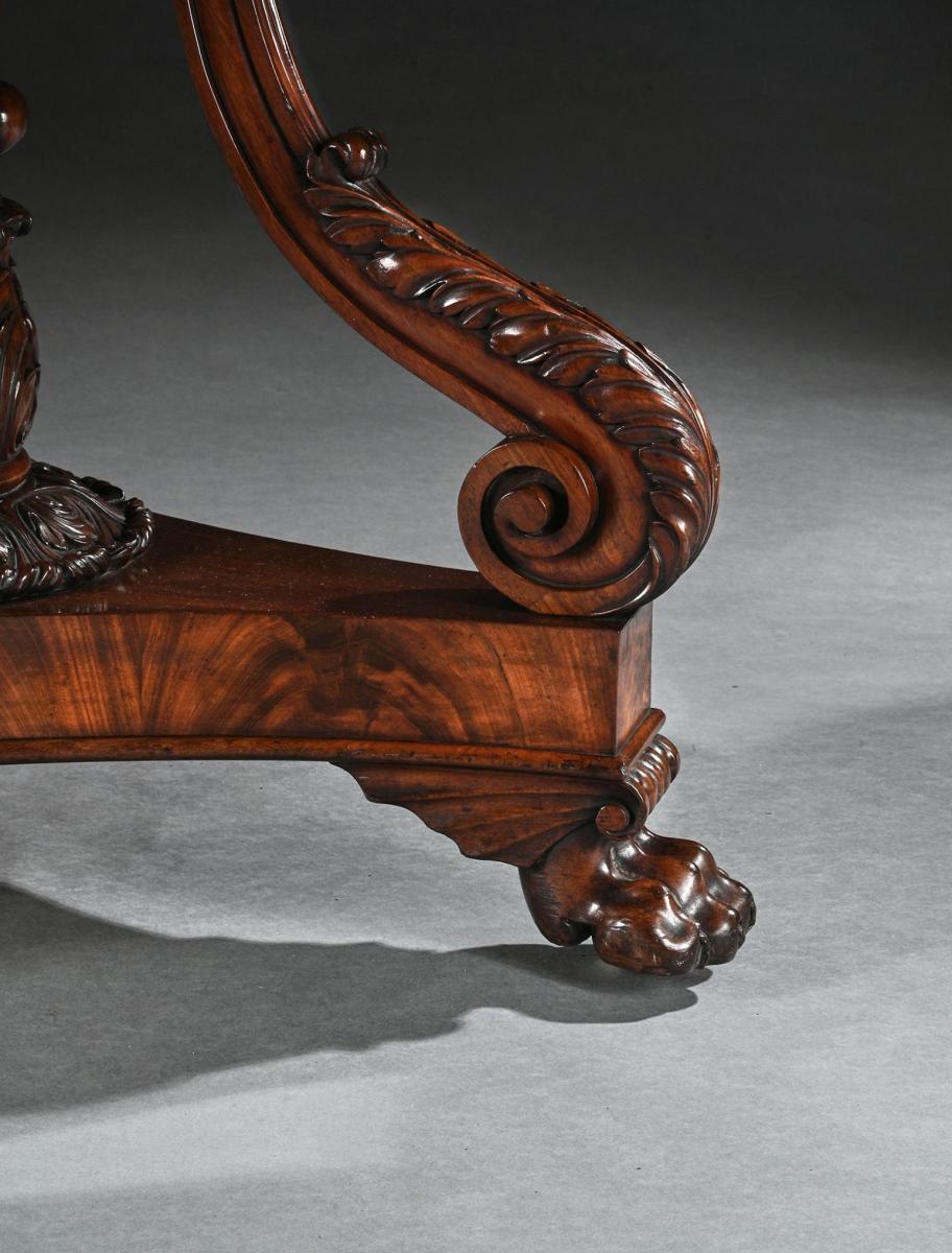 Fine Regency Mahogany Centre Table, Possibly a Unique Commission Based on the Designs of George Smith.