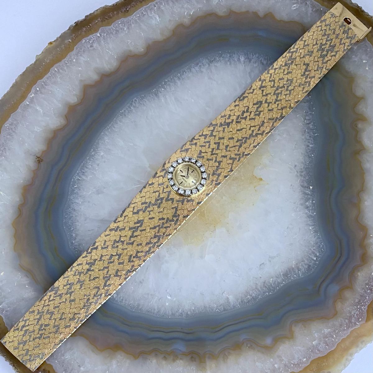 Ladies Omega Gold and Diamond-set Bracelet watch