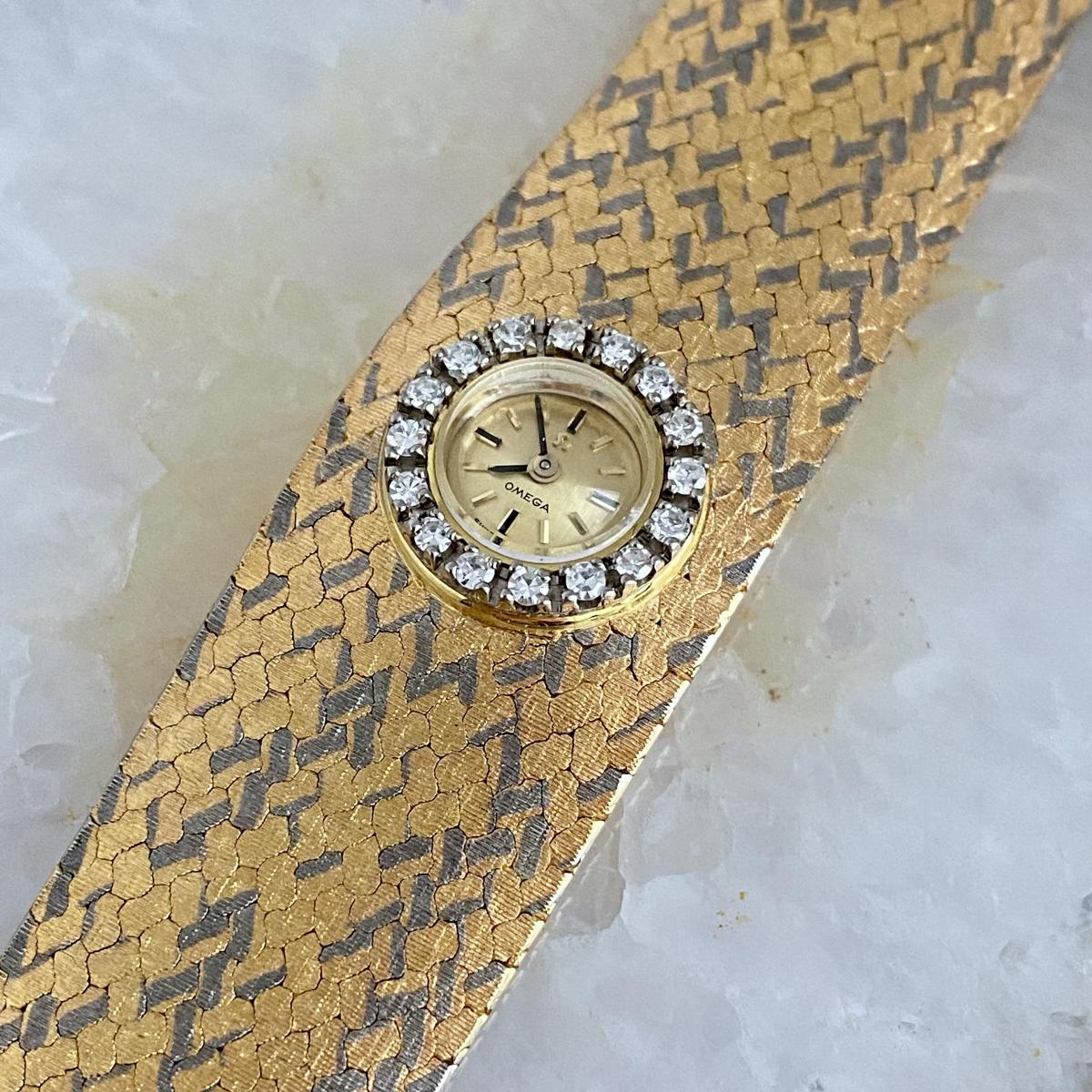 Ladies Omega Gold and Diamond-set Bracelet watch