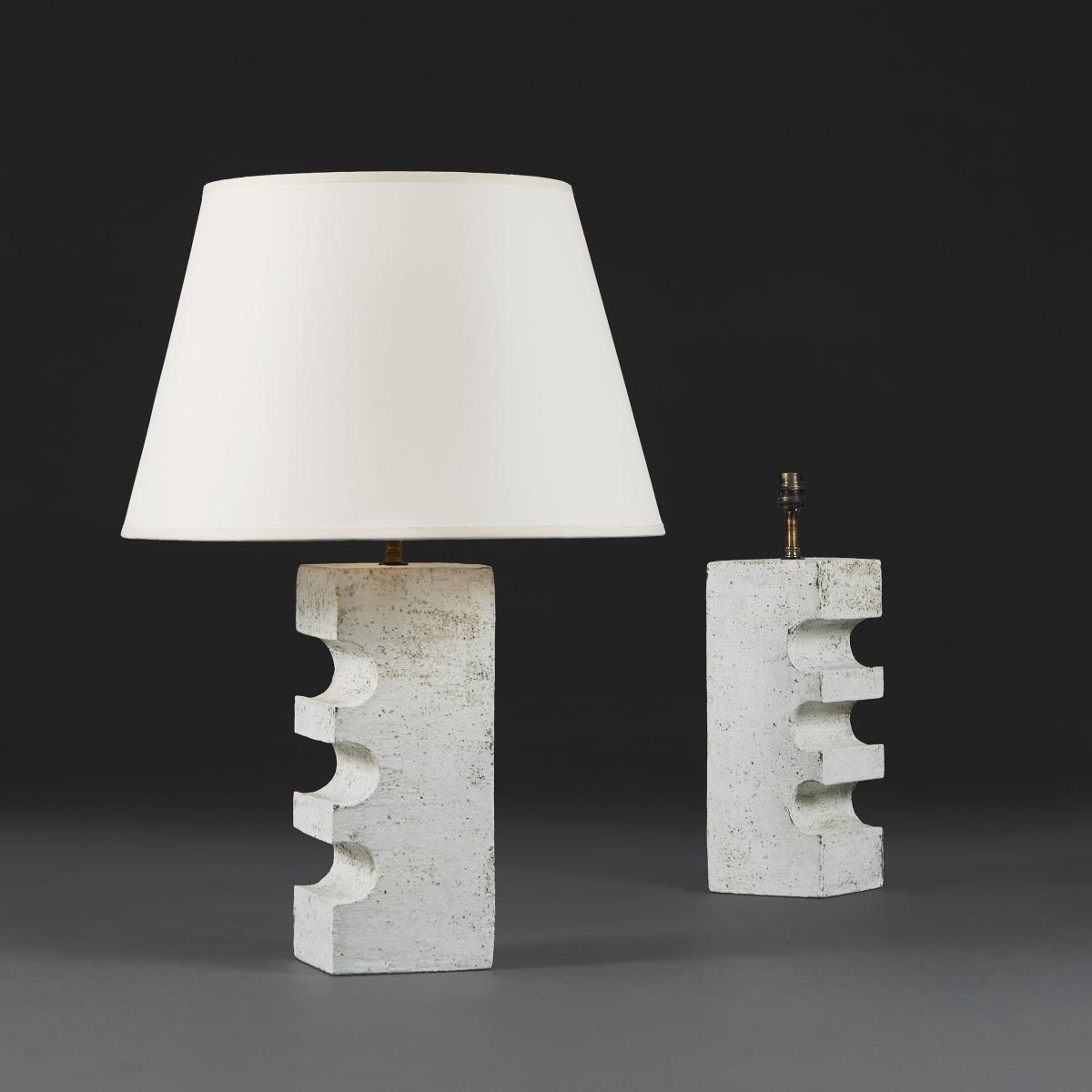 A Pair of Jigsaw Studio Pottery Lamps