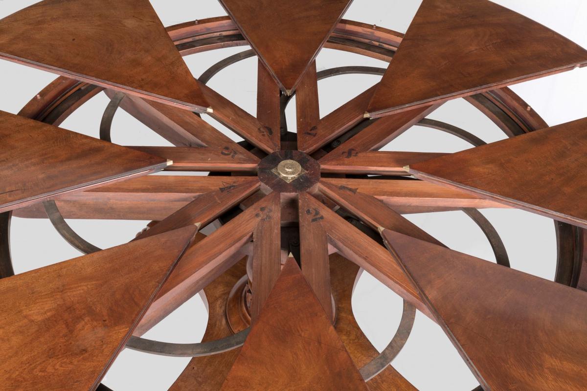 A Rare 'Jupe's' Extensible Mechanical Action Circular Dining Table By Johnstone & Jeanes of New Bond Street