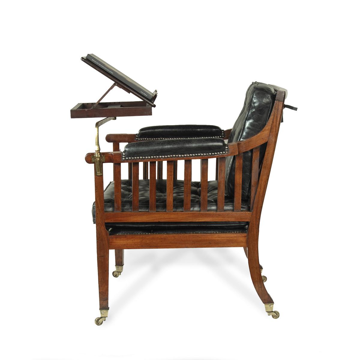 Regency mahogany library reading chair