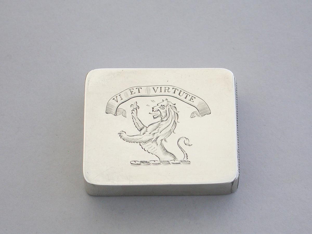 Victorian Silver Armorial Vesta Case