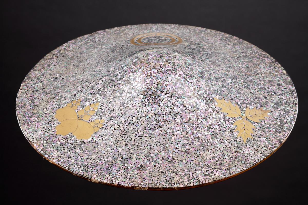 Jingasa with Mother-of-Pearl Mosaic Decoration