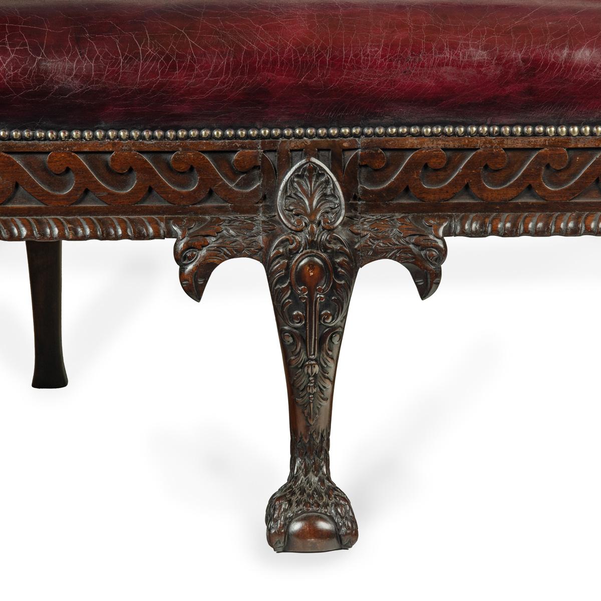 late Victorian mahogany eagle sofas