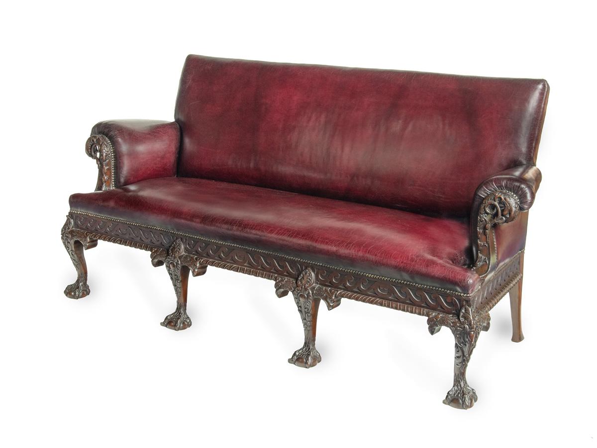 late Victorian mahogany eagle sofas