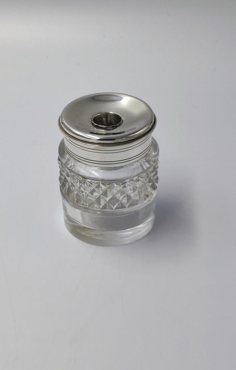 19th Century Silver Ink Well