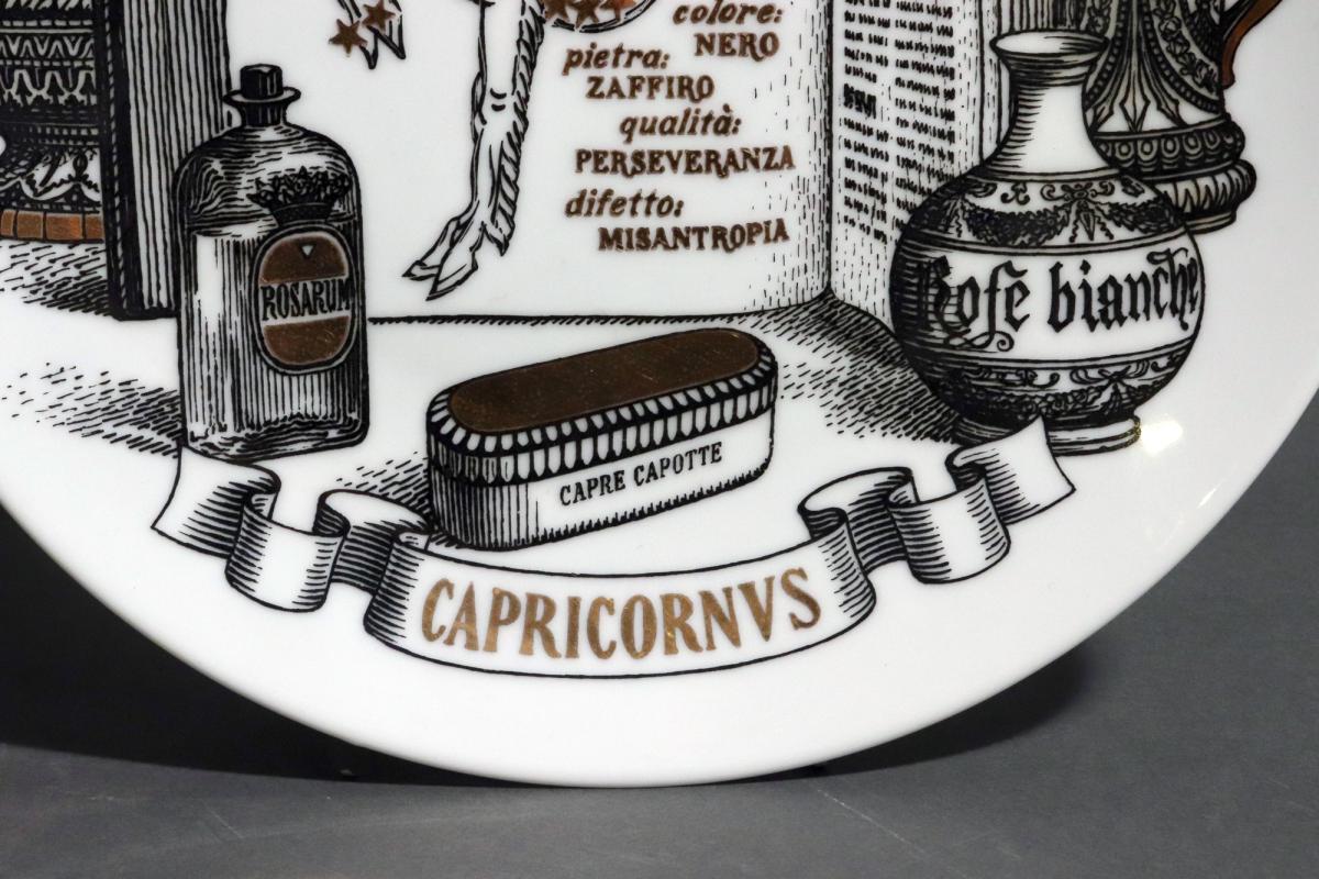 Piero Fornasetti Capricorn Zodiaci Porcelain Plate