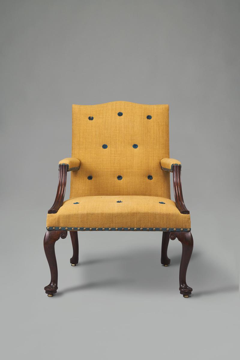 Mahogany 'Gainsborough' armchair, English, George II circa 1750