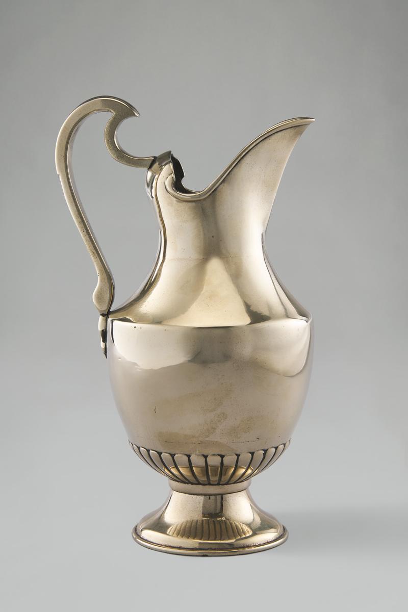 Baitong (white brass) ewer, China. Qing dynasty, second half 18th century