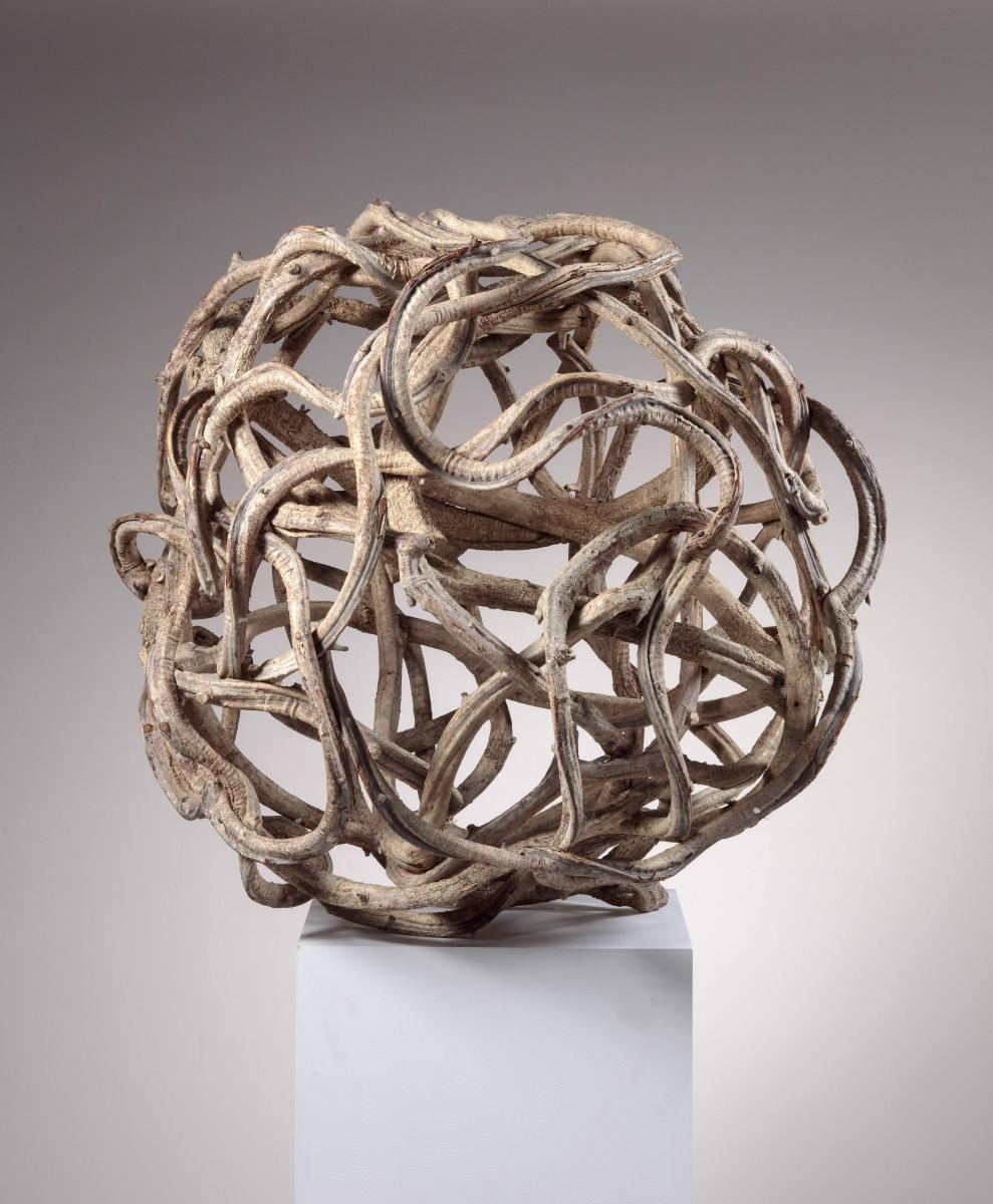 Rootwood ball, dried vine, French, 20th century