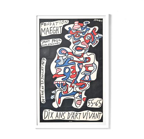 Jean Dubuffet vintage poster “10 ans d’art vivant 55 – 65”