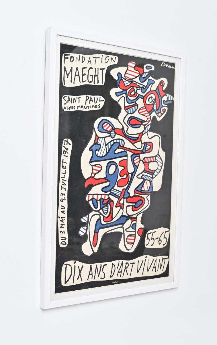 Jean Dubuffet vintage poster “10 ans d’art vivant 55 – 65”