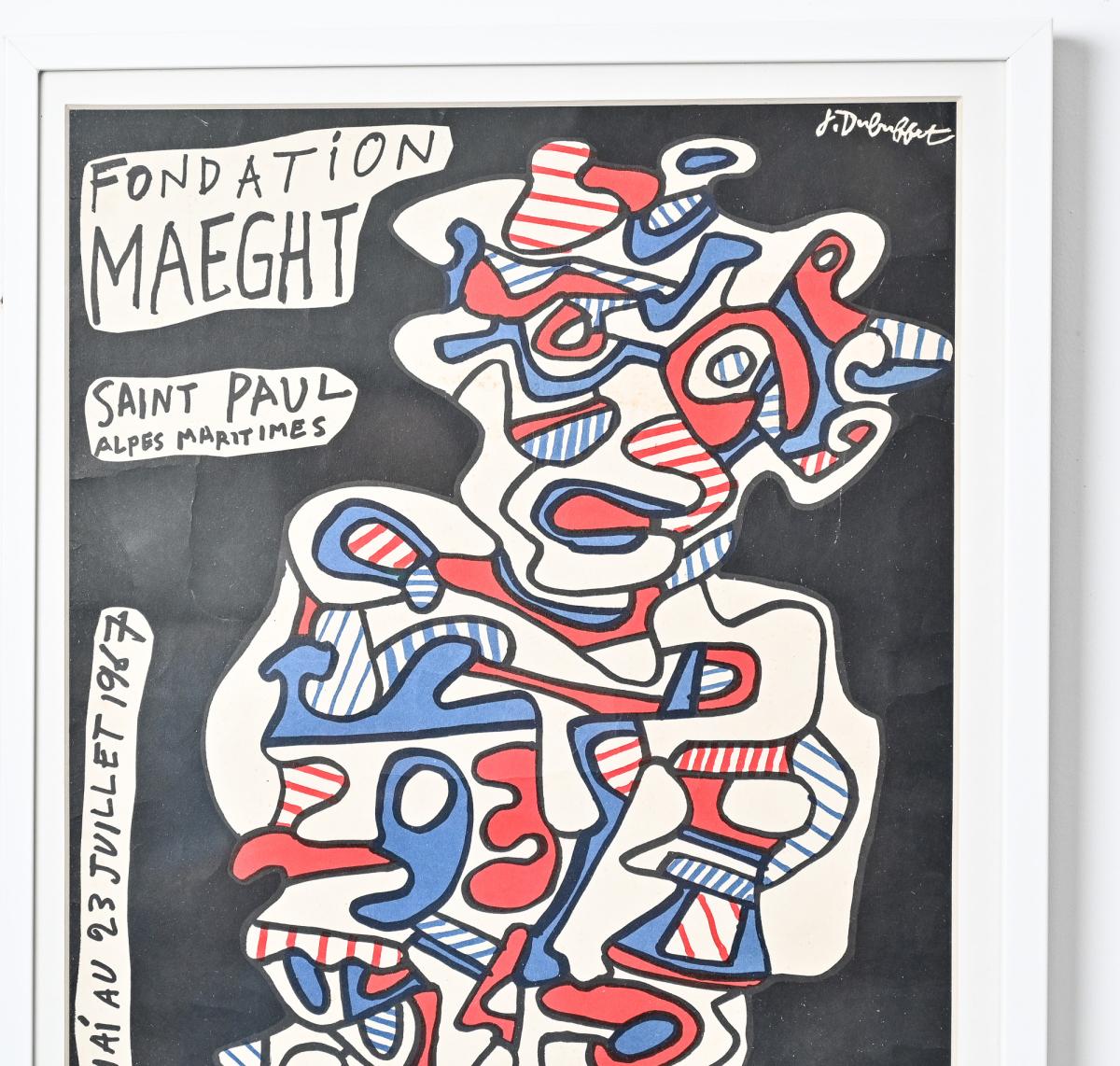 Jean Dubuffet vintage poster “10 ans d’art vivant 55 – 65”