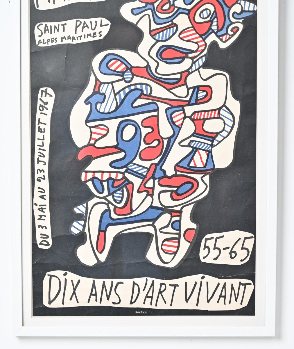 Jean Dubuffet vintage poster “10 ans d’art vivant 55 – 65”