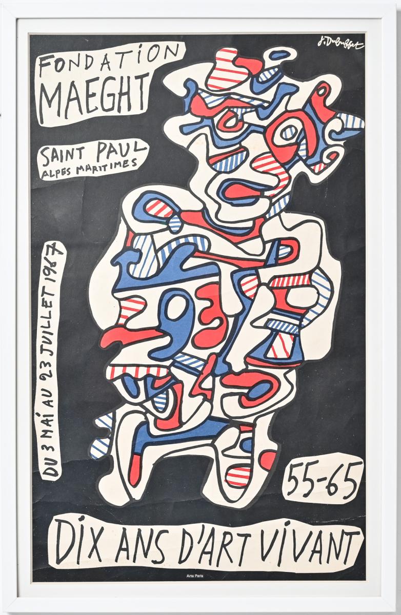 Jean Dubuffet vintage poster “10 ans d’art vivant 55 – 65”