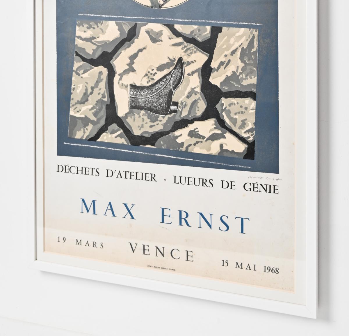 Max Ernst “Déchets d’Atelier” vintage signed poster