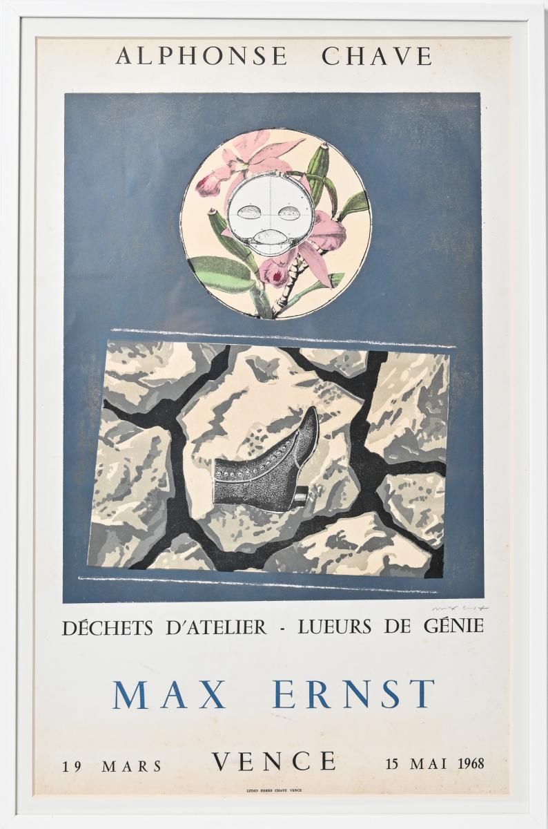 Max Ernst “Déchets d’Atelier” vintage signed poster