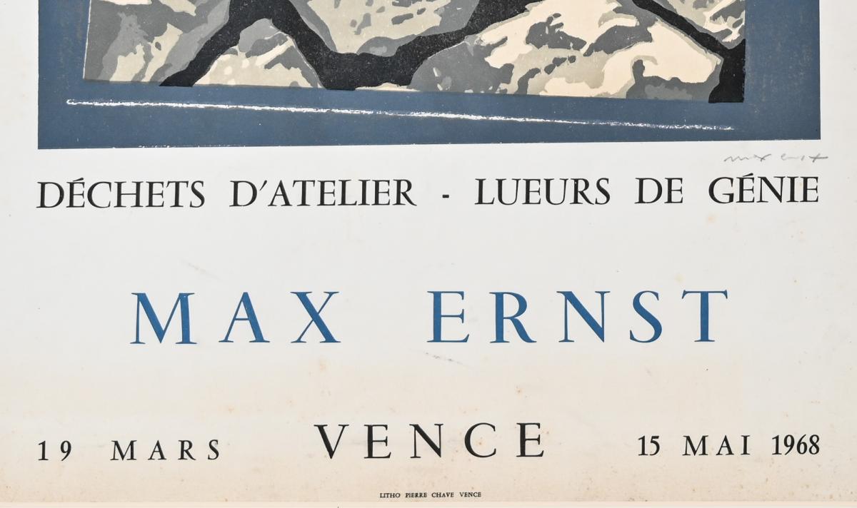 Max Ernst “Déchets d’Atelier” vintage signed poster