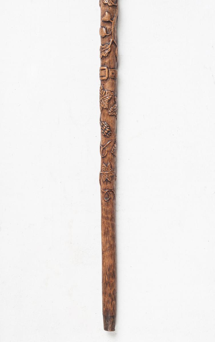 Folk Art Carved Walking Stick
