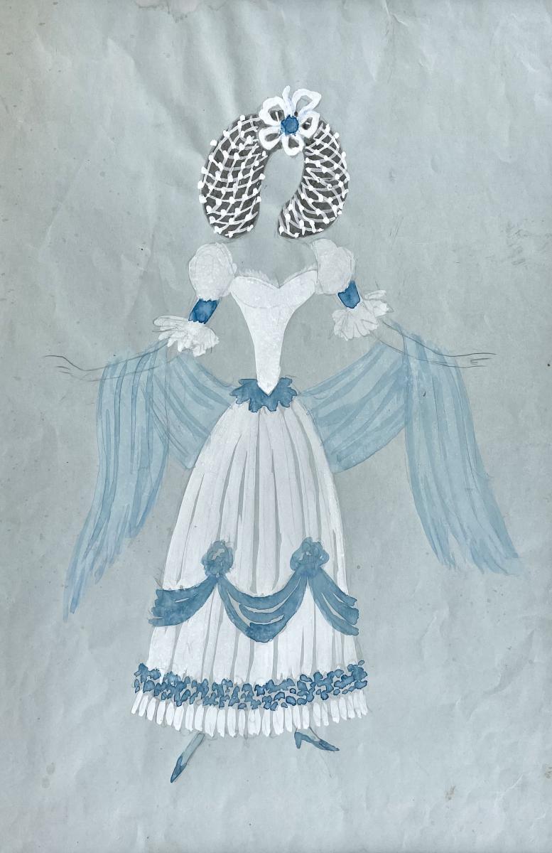 John Dronsfield - Costume Design for a Girl in the Ballet "Amor Eterno"