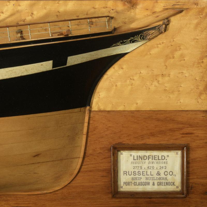 A large and impressive half hull model of Lindfield, 1891