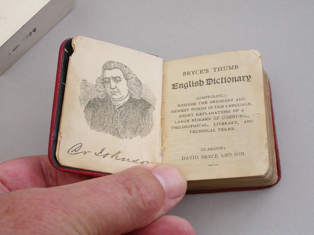 Victorian Silver Cased Bryce's Thumb English Dictionary - 'Abercromby'