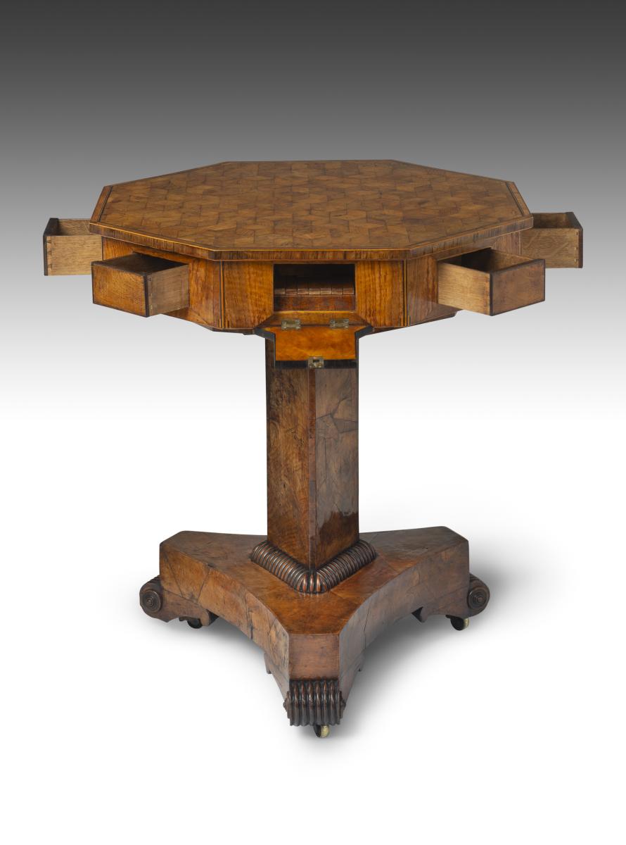 George IV Octagonal Parquetry Mechanical Table