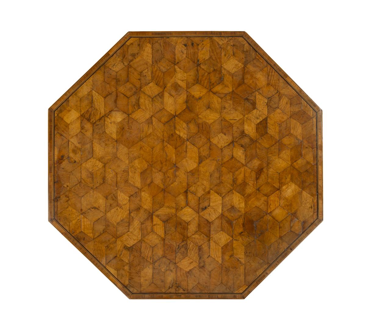 George IV Octagonal Parquetry Mechanical Table