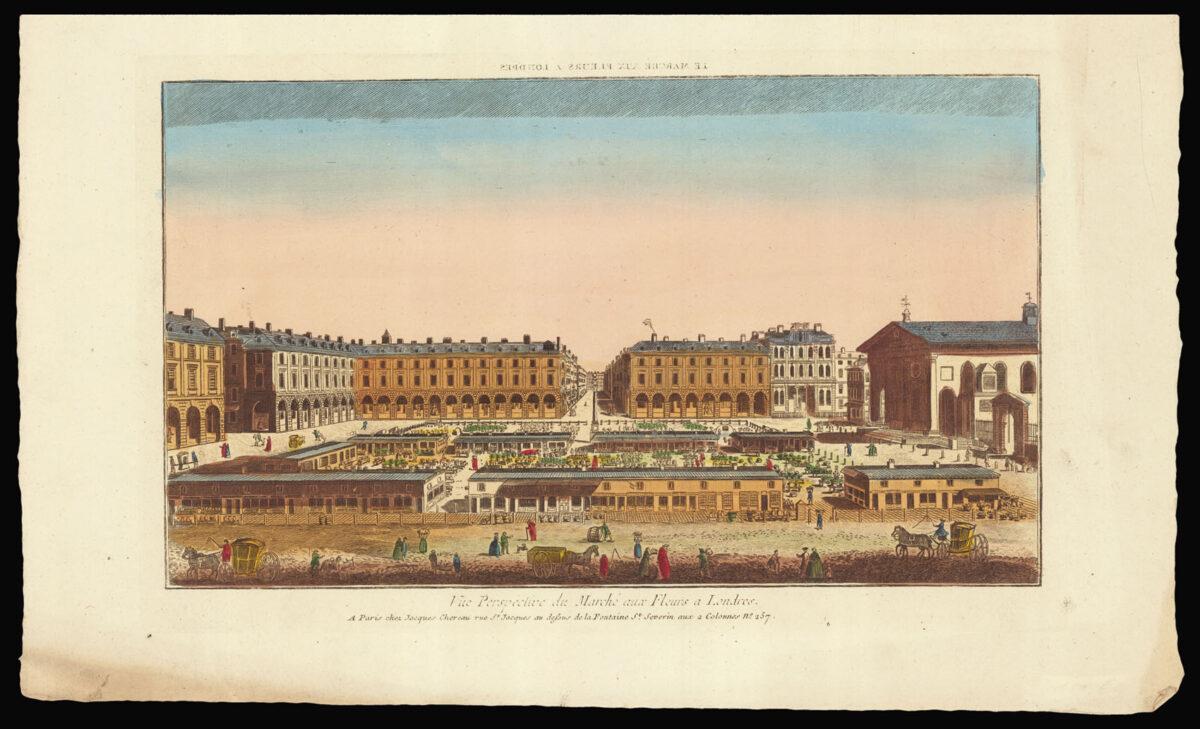 Perspecitival Print for Zograscope depicting Covent Garden