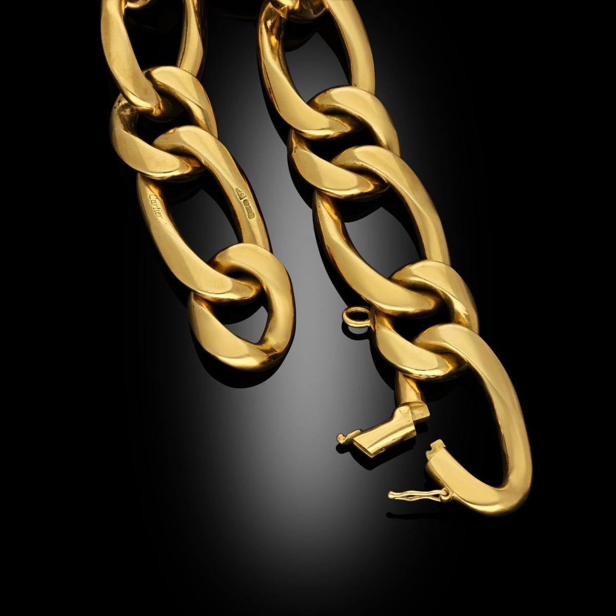 Cartier 18ct Yellow Gold Curb Link Bracelet