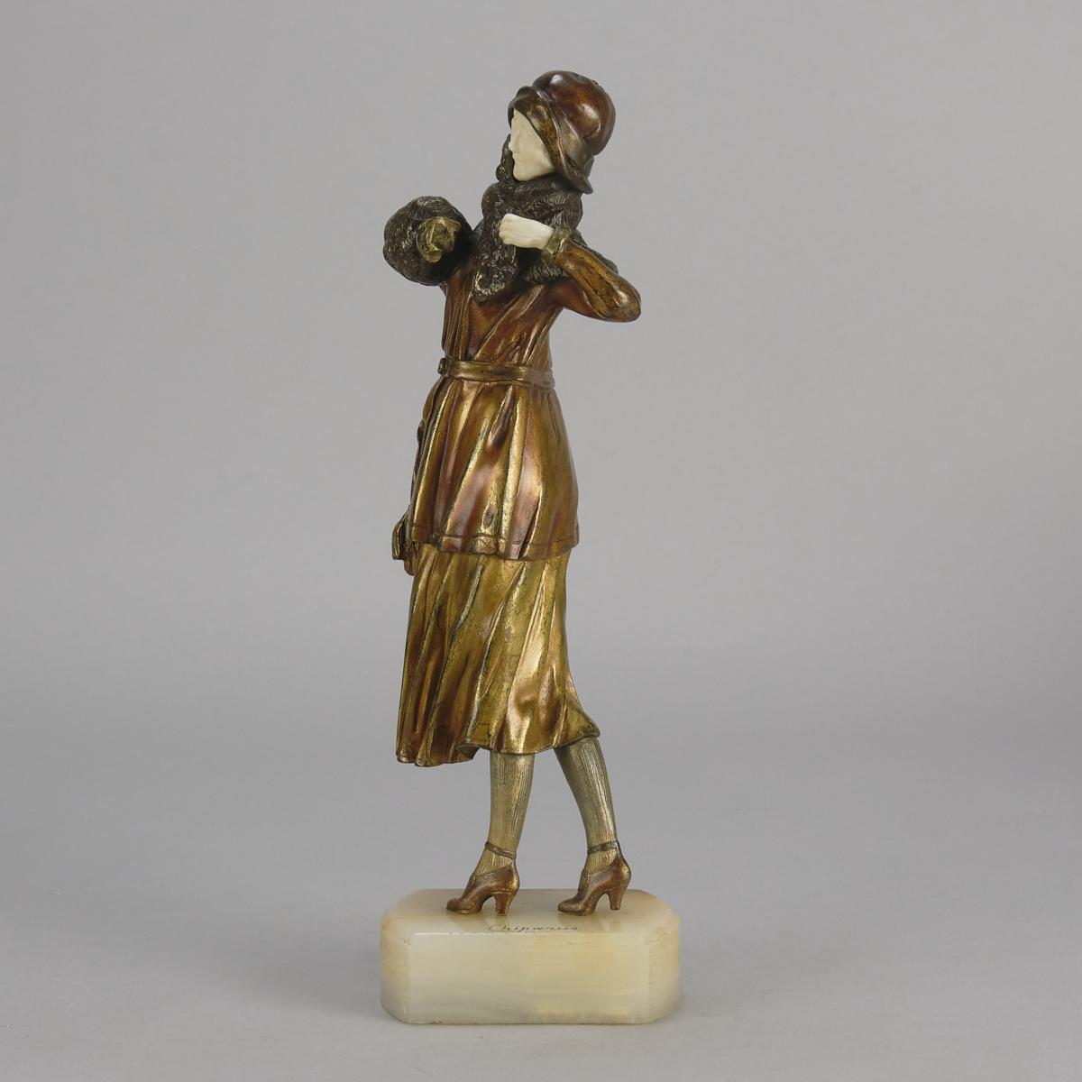 Early 20th Century Art Deco Chryselephantine Sculpture entitled "Elegant Lady" by Demetre Chiparus