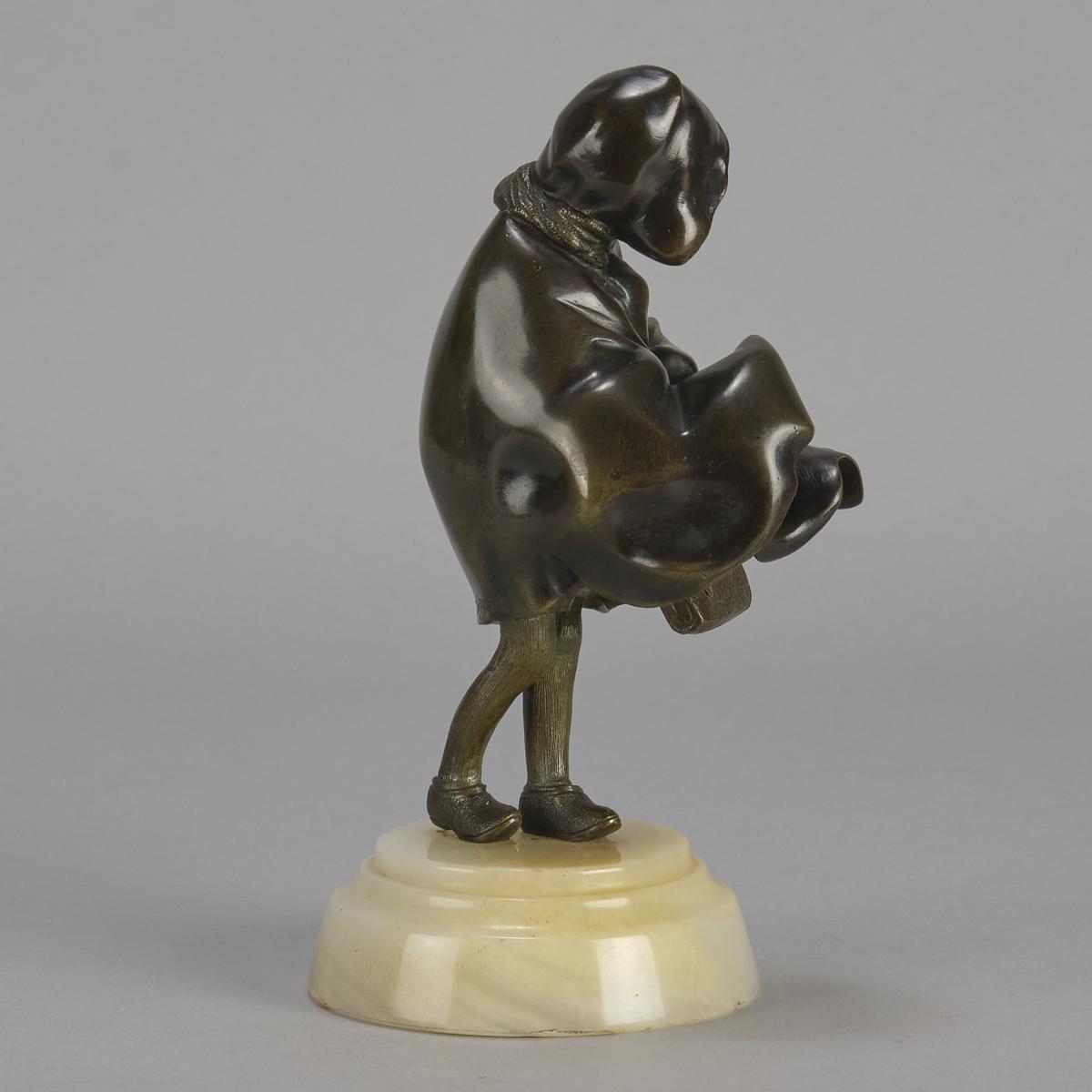 Early 20th Century Art Deco Bronze Sculpture entitled "Windy Day" by Demetre Chiparus