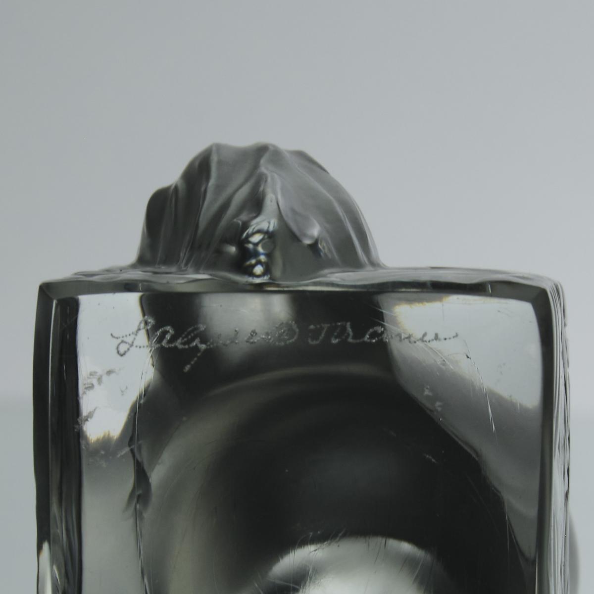 20th Century Lalique Glass Sculpture entitled "Chat Attente" by Marc Lalique