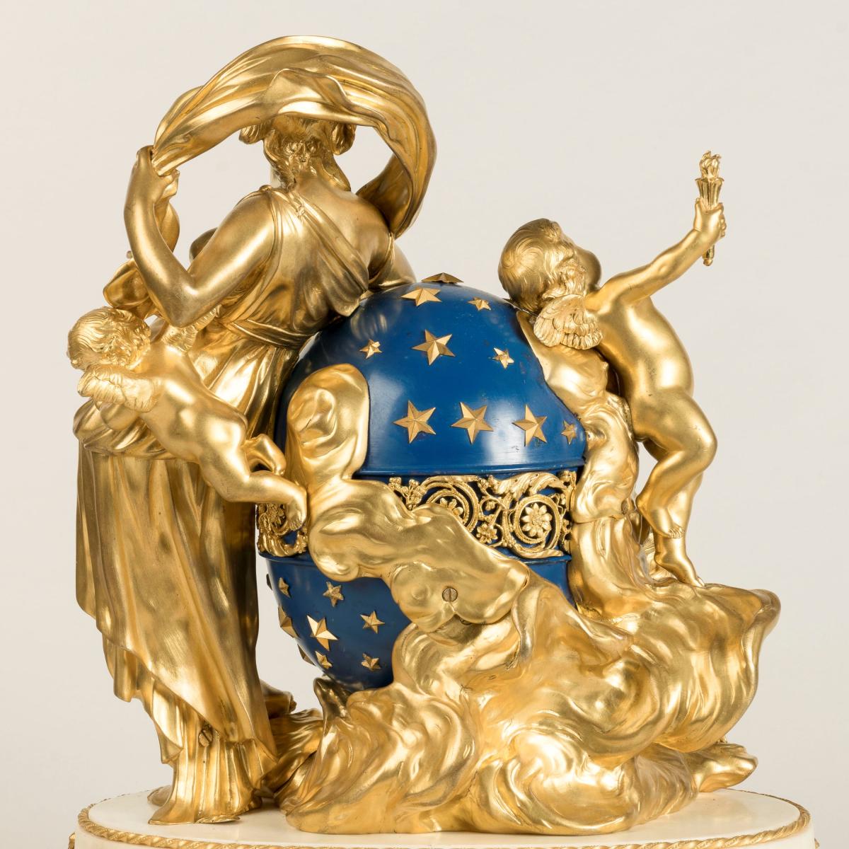 Marble and Gilt Bronze Mantel Clock