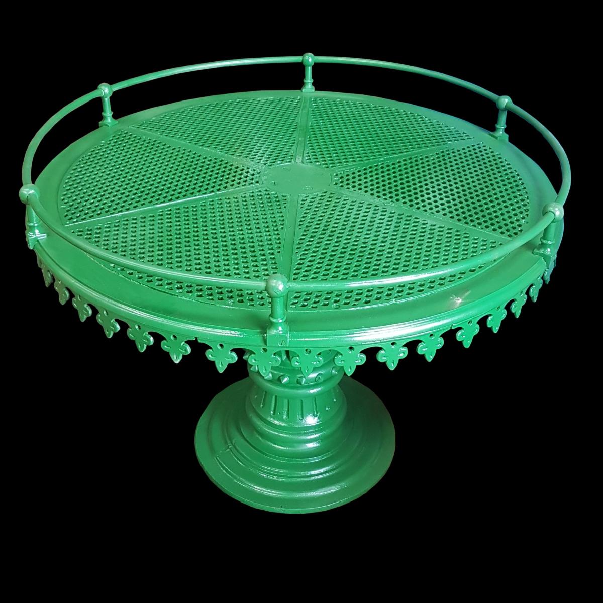 A pair of revolving plant stands