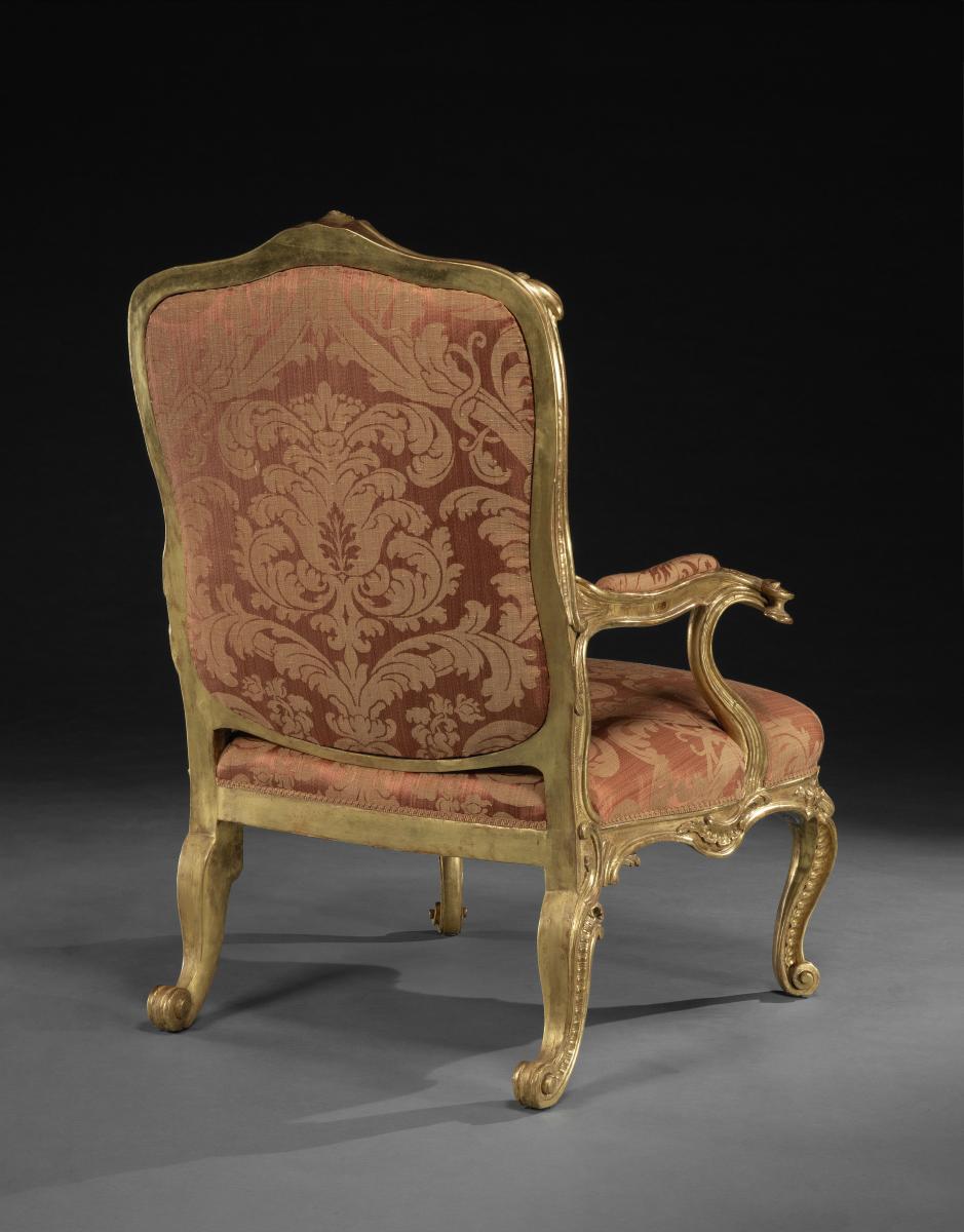 Knowsley Hall Giltwood Armchairs