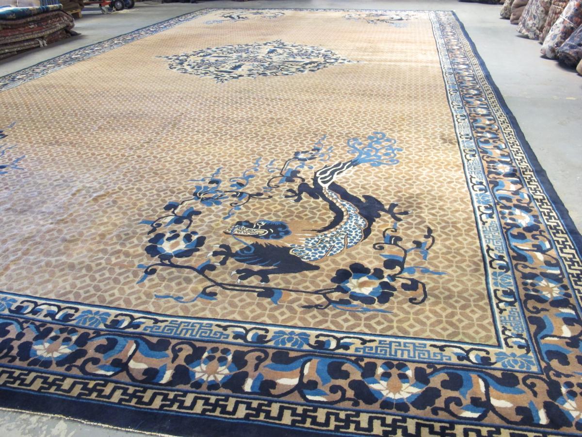 Very Large circa 1890 Peking Carpet