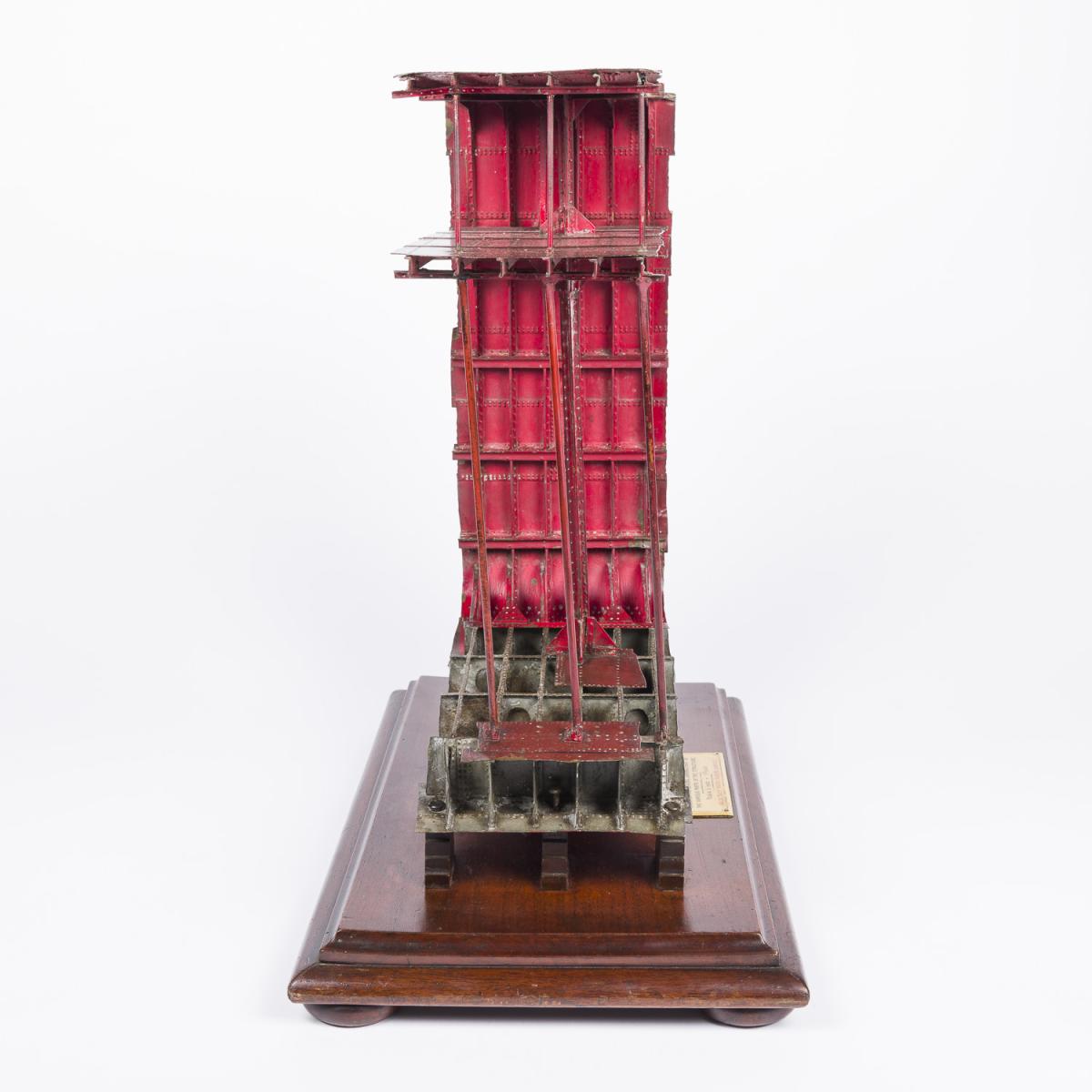 Shipbuilder's model of half a midship section of a steel steamer