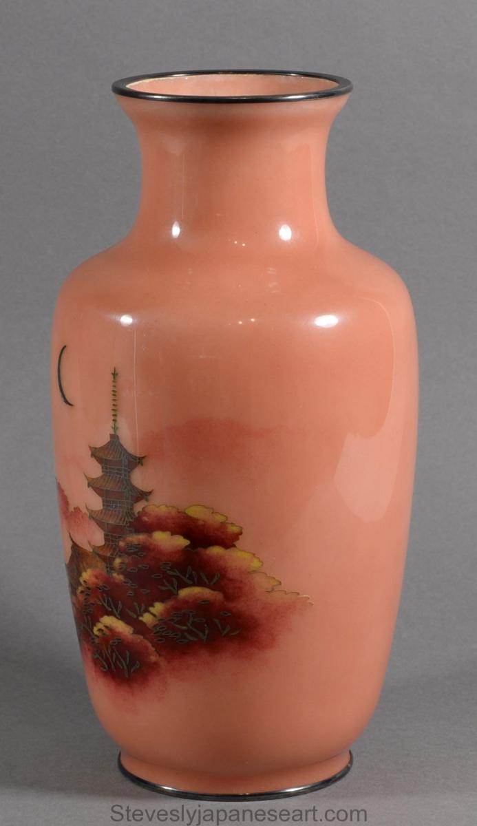 Japanese Cloisonne Enamel Vase By Ando Company